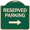 Signmission Designer Series-Reserved Parking 2, Green Heavy-Gauge Aluminum, 18" x 18", G-1818-9765 A-DES-G-1818-9765 - alternate 1